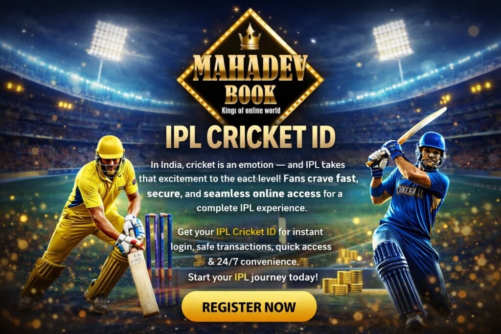 Mahadev Book IPL Cricket ID banner with fast and secure online cricket ID platform