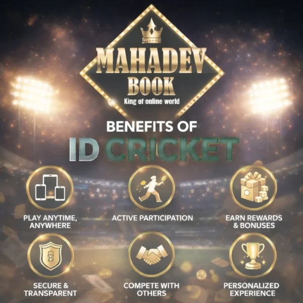 Safety and security tips for ID Cricket Mahadev Book platform banner showing secure payments, strong passwords, 2FA authentication and trusted cricket platform features