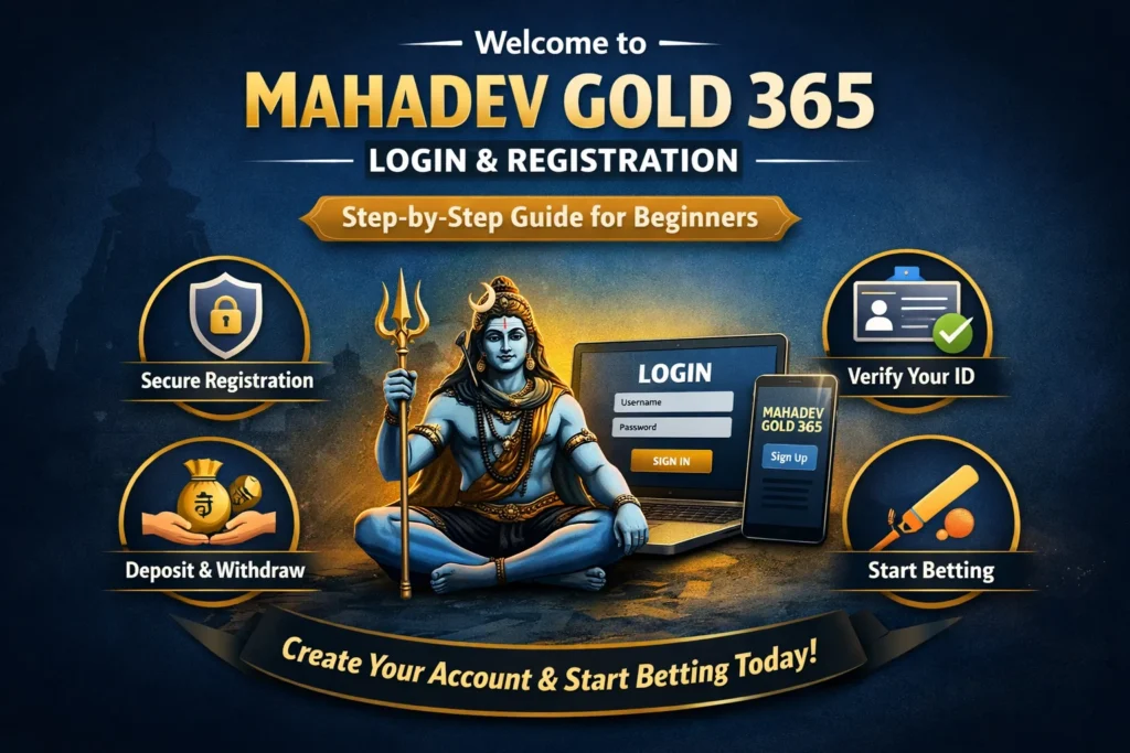 "Mahadev Gold 365 login registration guide 2026 with secure account setup, verification steps and betting dashboard overview"
