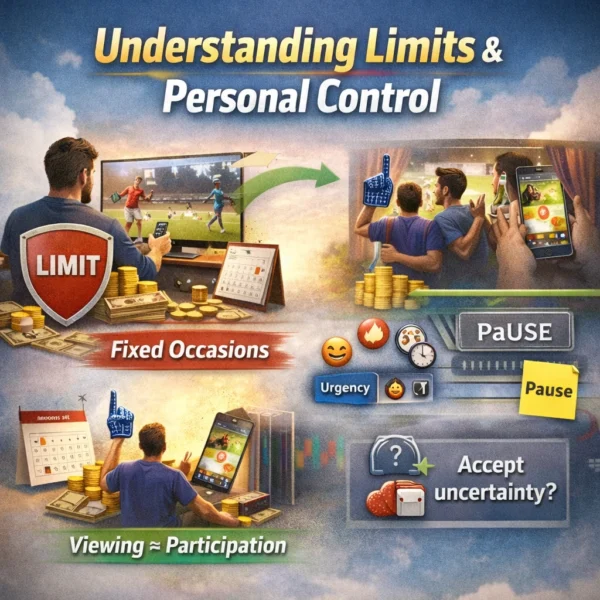 Understanding limits and personal control in online match betting showing pause decisions, fixed occasions and separating viewing from participation