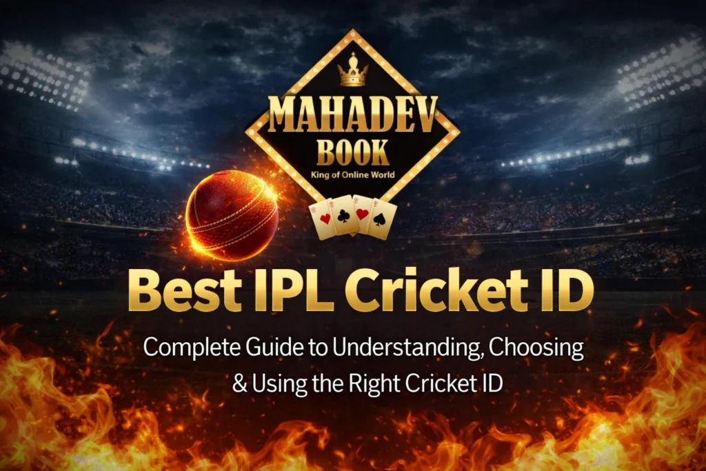 Best IPL Cricket ID Mahadev Book logo banner for online cricket platform