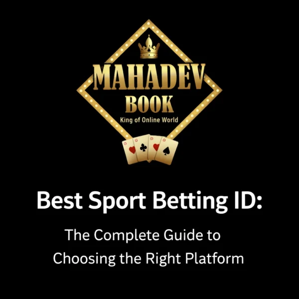 Best Sport Betting ID guide cover with Mahadev Book logo and black gold theme