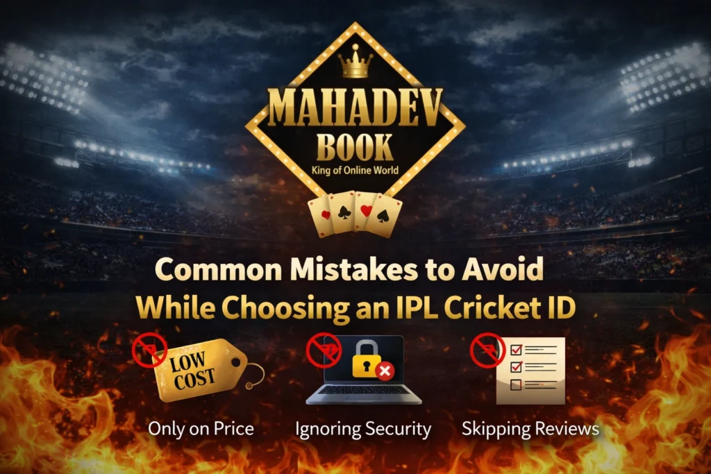 Common mistakes to avoid while choosing IPL Cricket ID Mahadev Book banner