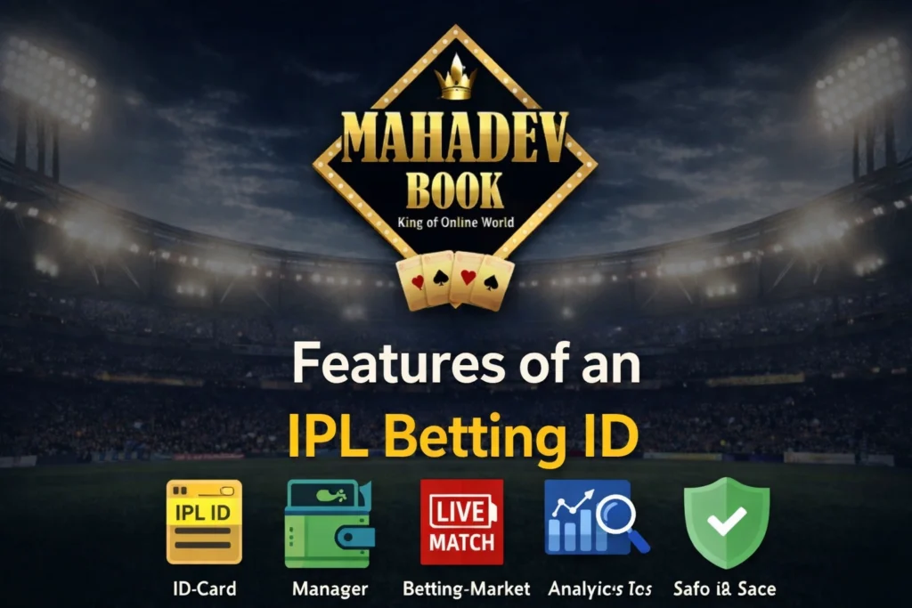 Features of IPL Betting ID with Mahadev Book logo representing online cricket betting platform access