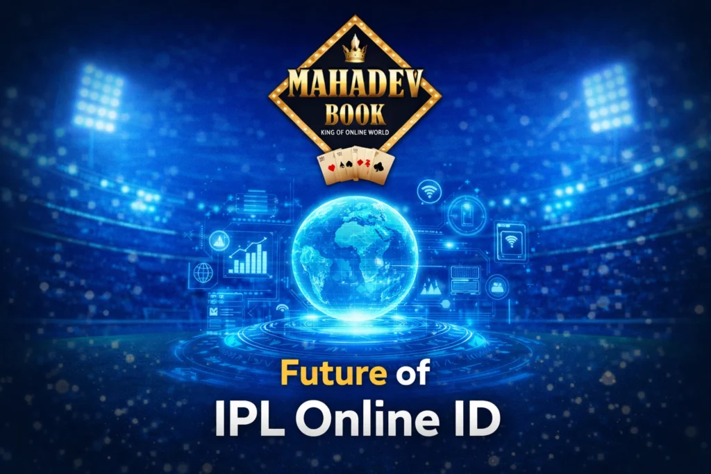 Future of IPL Online ID with Mahadev logo showing digital innovation and advanced cricket engagement