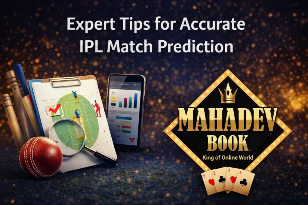 Expert tips for accurate IPL Match Prediction with data analysis, cricket strategy, and Mahadev Book logo